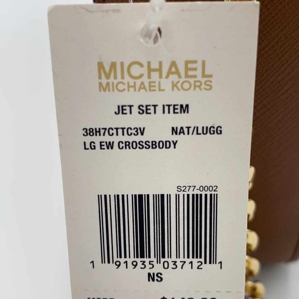 MICHAEL KORS LARGE EW CROSSBODY NAT/ LUGGAGE - Picture 16 of 16